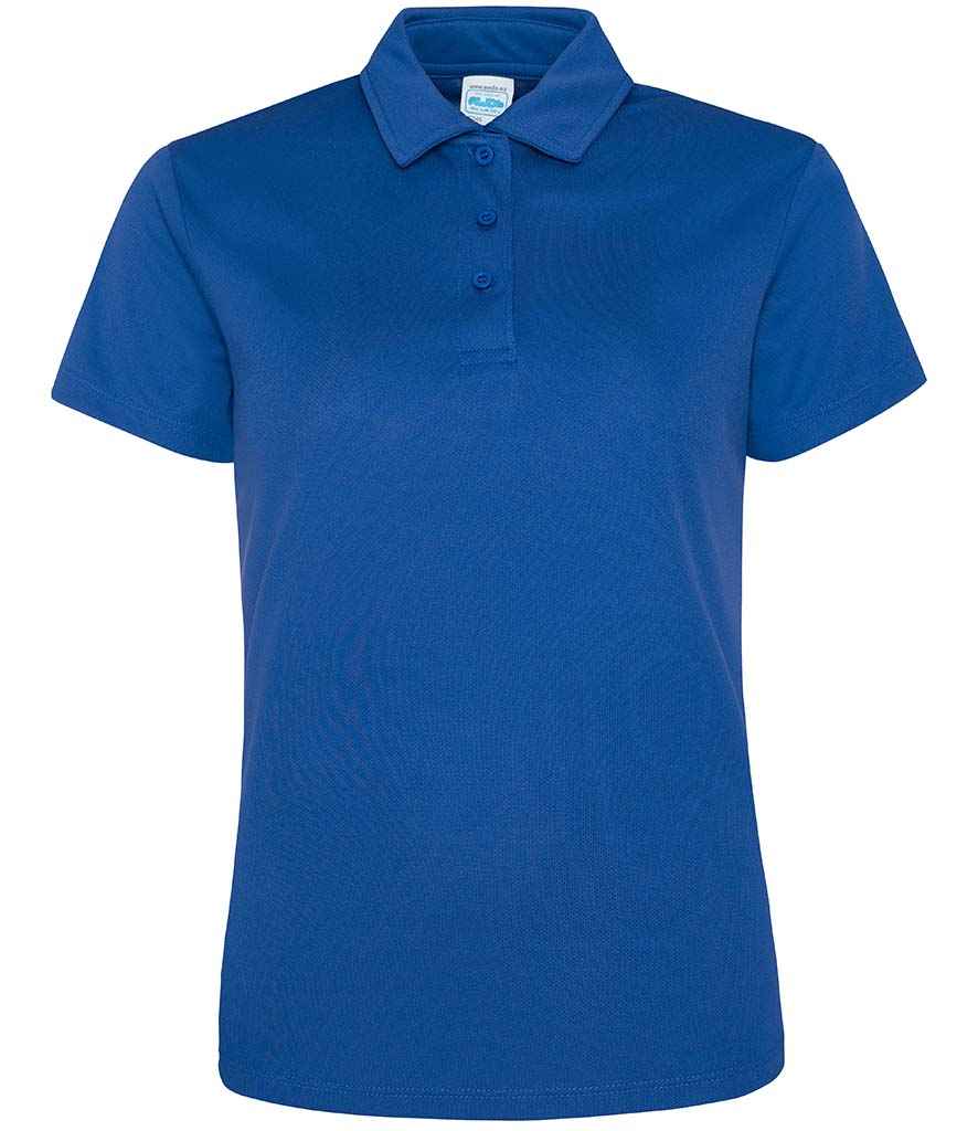 AWDis Ladies Cool Polo Shirt in Royal Blue by Just Cool — Custom branded clothing by Print Press, featuring premium embroidery produced in our specialist print lab in the UK.