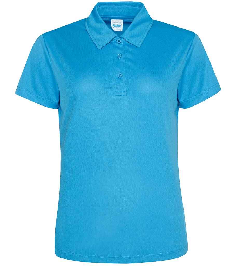 AWDis Ladies Cool Polo Shirt in Sapphire Blue by Just Cool — Custom branded clothing by Print Press, featuring premium embroidery produced in our specialist print lab in the UK.
