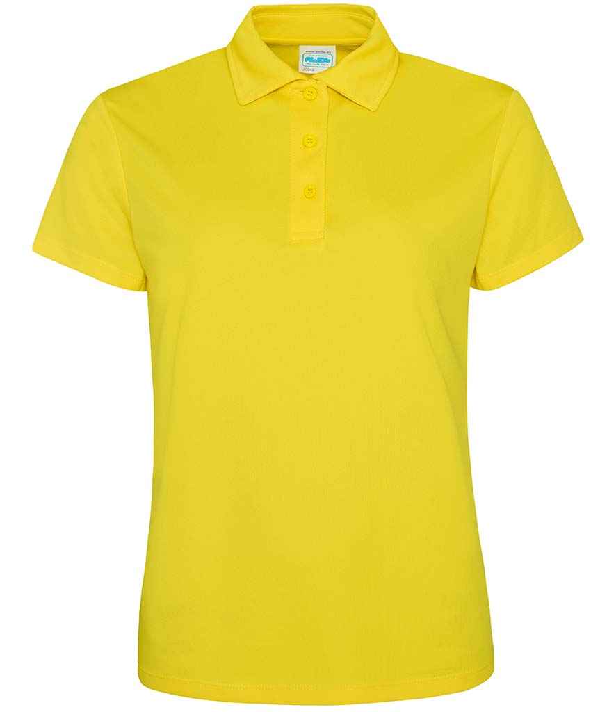 AWDis Ladies Cool Polo Shirt in Sun Yellow by Just Cool — Custom branded clothing by Print Press, featuring premium embroidery produced in our specialist print lab in the UK.