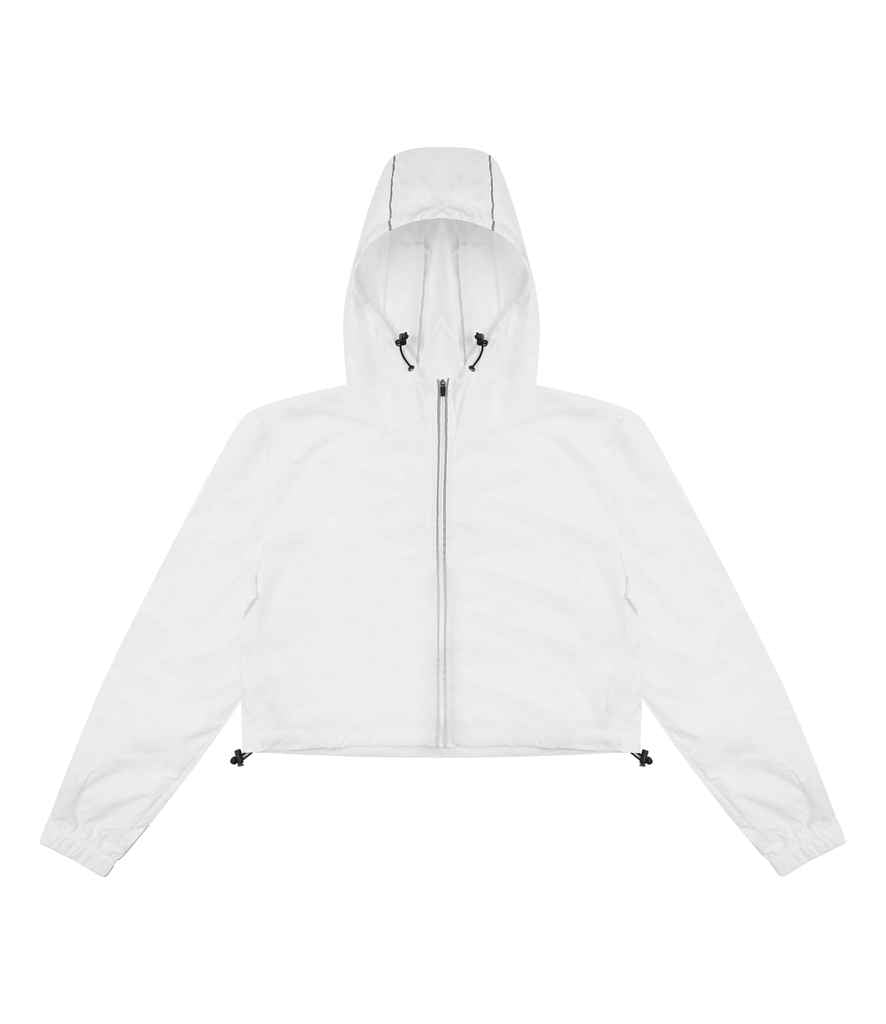 AWDis Ladies Cool Cropped Windshield Jacket in Arctic White by Just Cool — Custom branded clothing by Print Press, featuring premium embroidery produced in our specialist print lab in the UK.