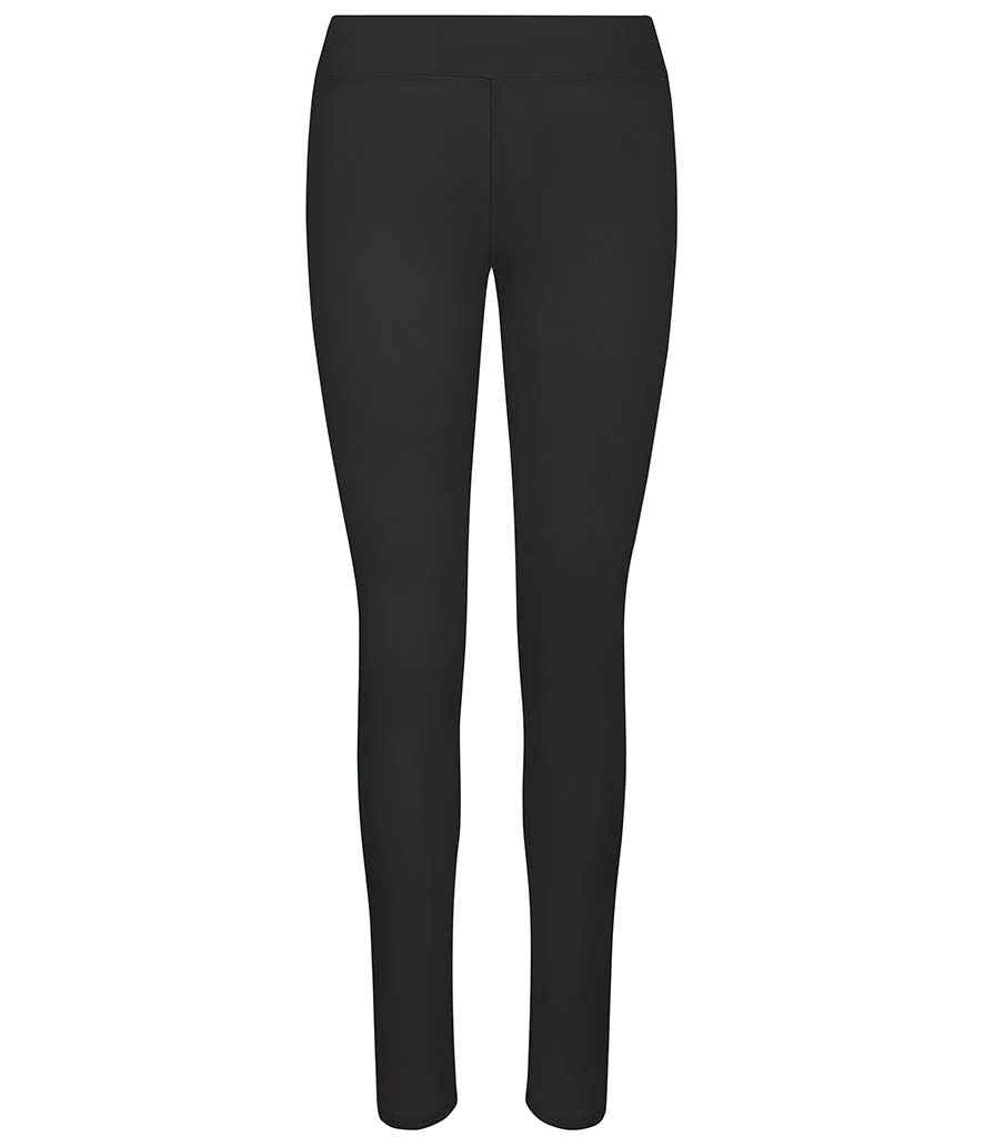 AWDis Ladies Cool Workout Leggings in Jet Black by Just Cool — Custom branded clothing by Print Press, featuring premium embroidery produced in our specialist print lab in the UK.