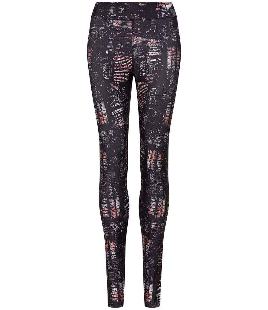 AWDis Ladies Cool Printed Leggings in City Nights by Just Cool — Custom branded clothing by Print Press, featuring premium embroidery produced in our specialist print lab in the UK.