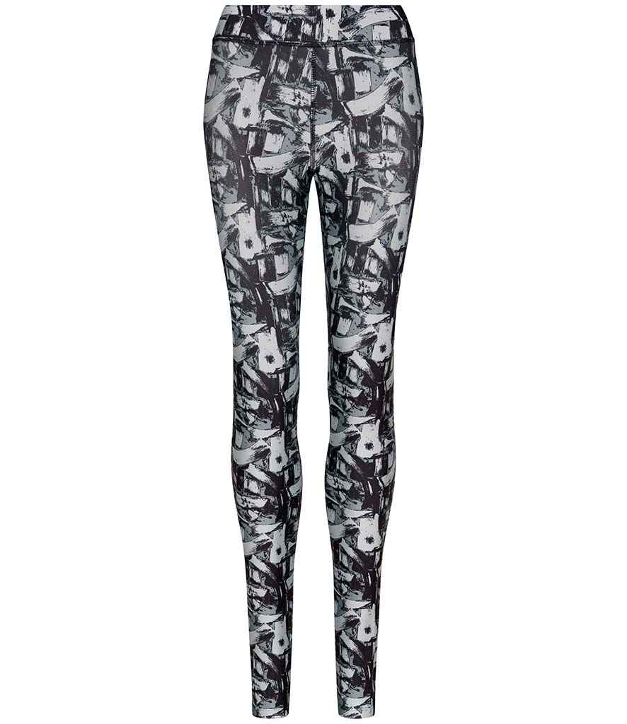 AWDis Ladies Cool Printed Leggings in Monochrome Madness by Just Cool — Custom branded clothing by Print Press, featuring premium embroidery produced in our specialist print lab in the UK.