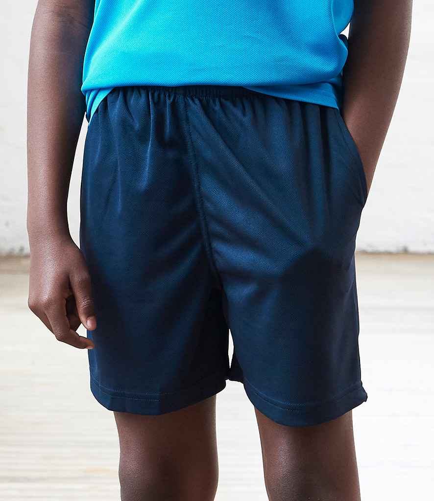 AWDis Kids Cool Shorts in French Navy by Just Cool — Custom branded clothing by Print Press, featuring premium embroidery produced in our specialist print lab in the UK.
