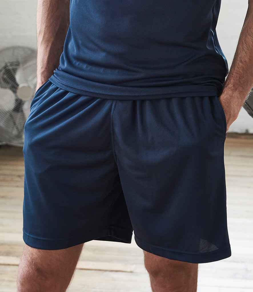 AWDis Cool Mesh Lined Shorts in French Navy by Just Cool — Custom branded clothing by Print Press, featuring premium embroidery produced in our specialist print lab in the UK.