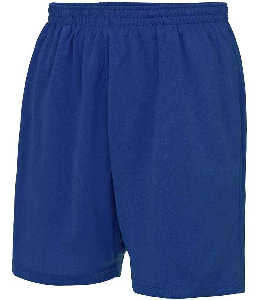 AWDis Cool Mesh Lined Shorts in Royal Blue by Just Cool — Custom branded clothing by Print Press, featuring premium embroidery produced in our specialist print lab in the UK.