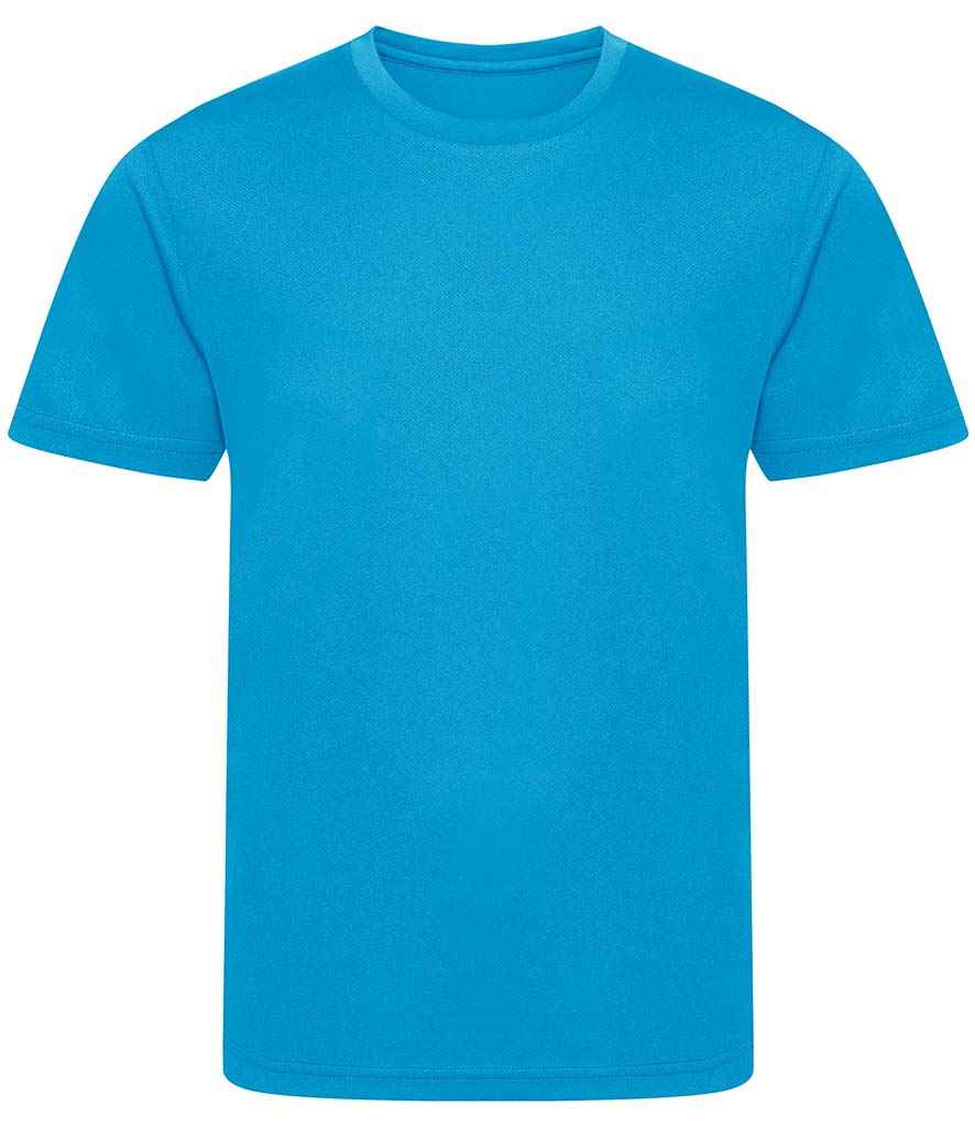 AWDis Kids Cool Recycled T-Shirt in Sapphire Blue by Just Cool — Custom branded clothing by Print Press, featuring premium embroidery produced in our specialist print lab in the UK.