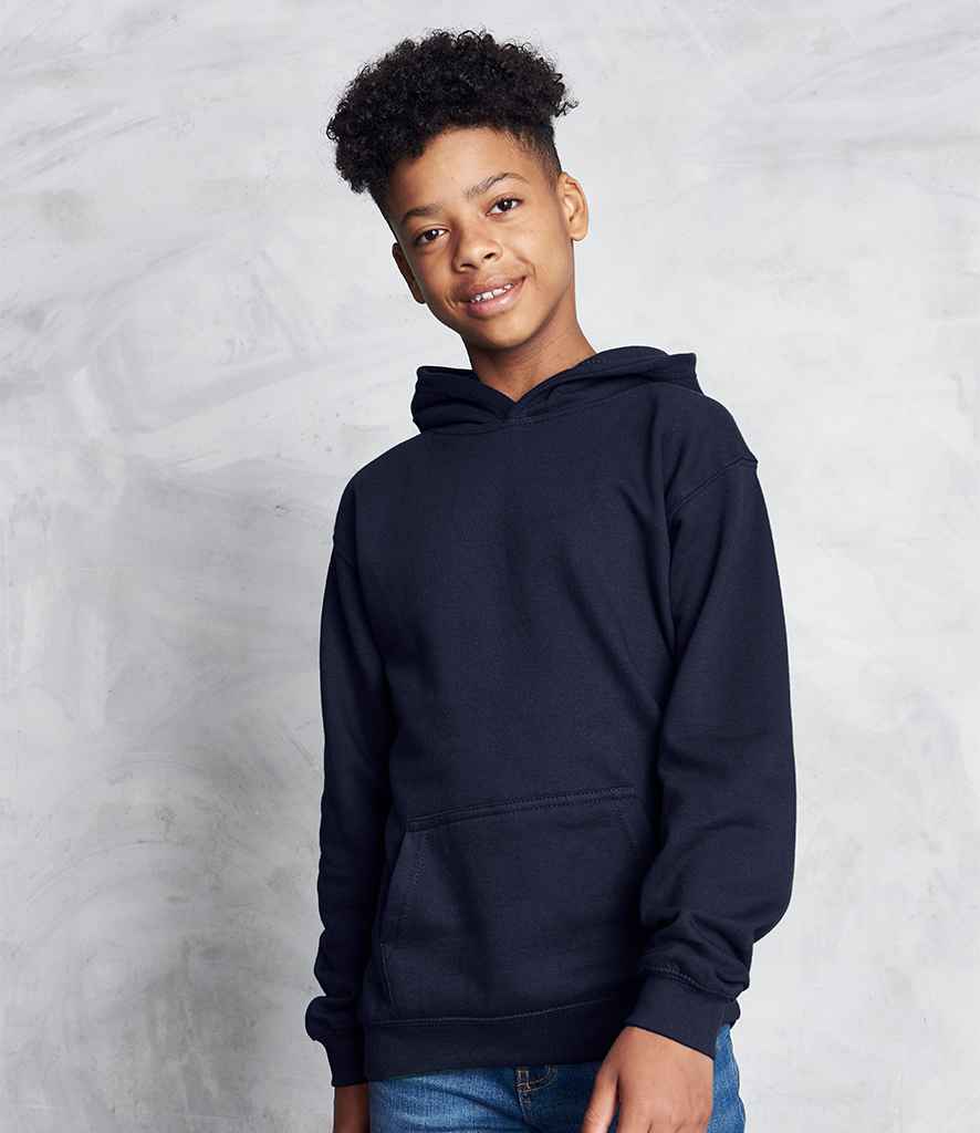 AWDis Kids Hoodie in Oxford Navy by Just Hoods — Custom branded clothing by Print Press, featuring premium embroidery produced in our specialist print lab in the UK.