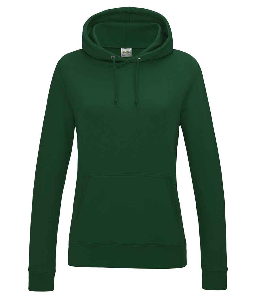 AWDis Ladies College Hoodie - (2nd Colours) in Bottle Green by Just Hoods — Custom branded clothing by Print Press, featuring premium embroidery produced in our specialist print lab in the UK.