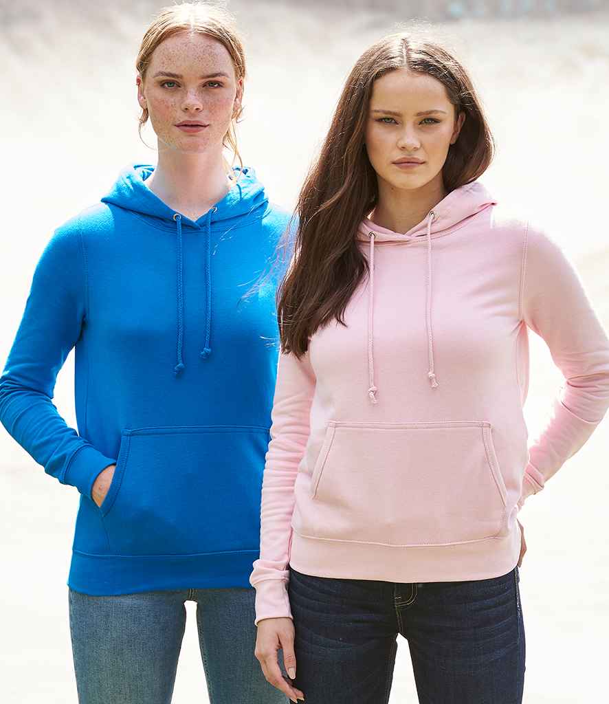 AWDis Ladies College Hoodie - (2nd Colours) in Baby Pink by Just Hoods — Custom branded clothing by Print Press, featuring premium embroidery produced in our specialist print lab in the UK.