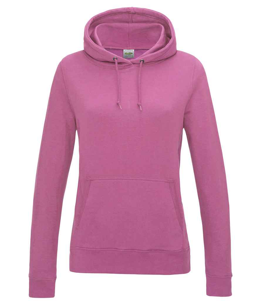 AWDis Ladies College Hoodie - (2nd Colours) in Candyfloss Pink by Just Hoods — Custom branded clothing by Print Press, featuring premium embroidery produced in our specialist print lab in the UK.