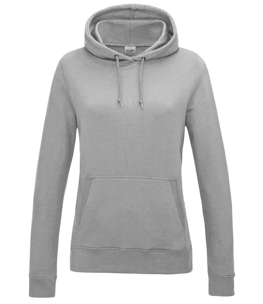 AWDis Ladies College Hoodie - (2nd Colours) in Heather Grey by Just Hoods — Custom branded clothing by Print Press, featuring premium embroidery produced in our specialist print lab in the UK.