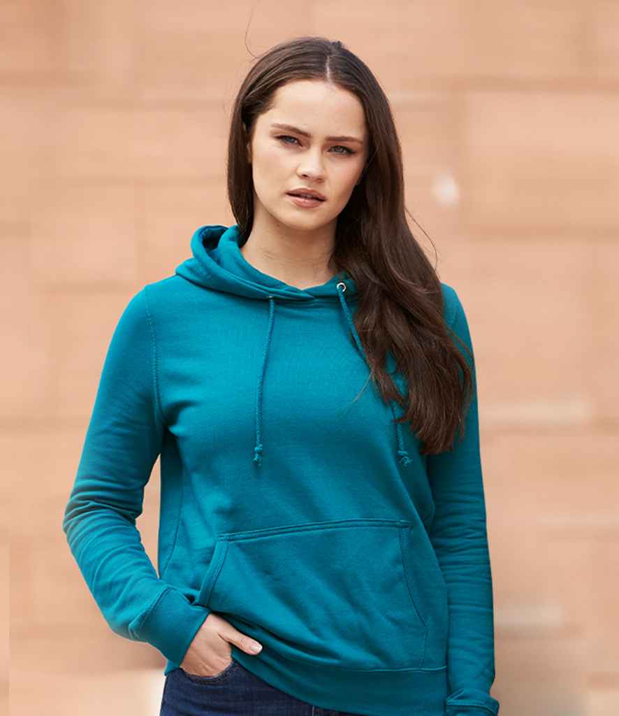 AWDis Ladies College Hoodie - (2nd Colours) in Jade by Just Hoods — Custom branded clothing by Print Press, featuring premium embroidery produced in our specialist print lab in the UK.