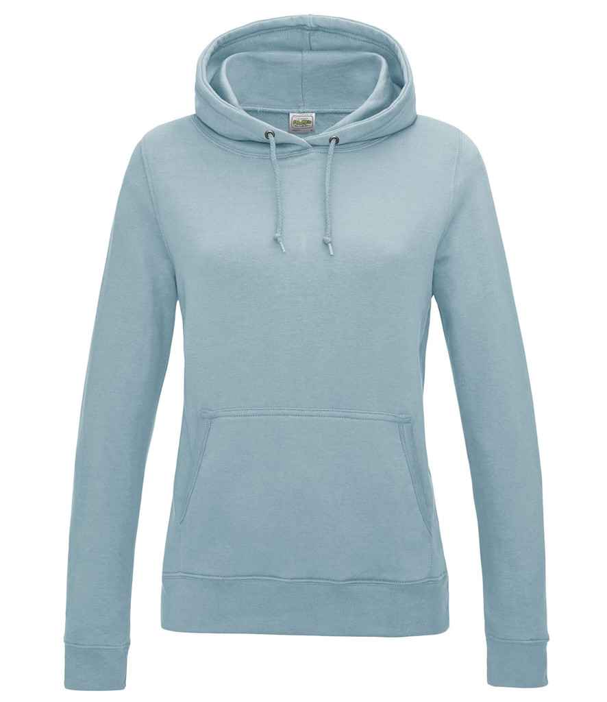 AWDis Ladies College Hoodie in Sky Blue by Just Hoods — Custom branded clothing by Print Press, featuring premium embroidery produced in our specialist print lab in the UK.