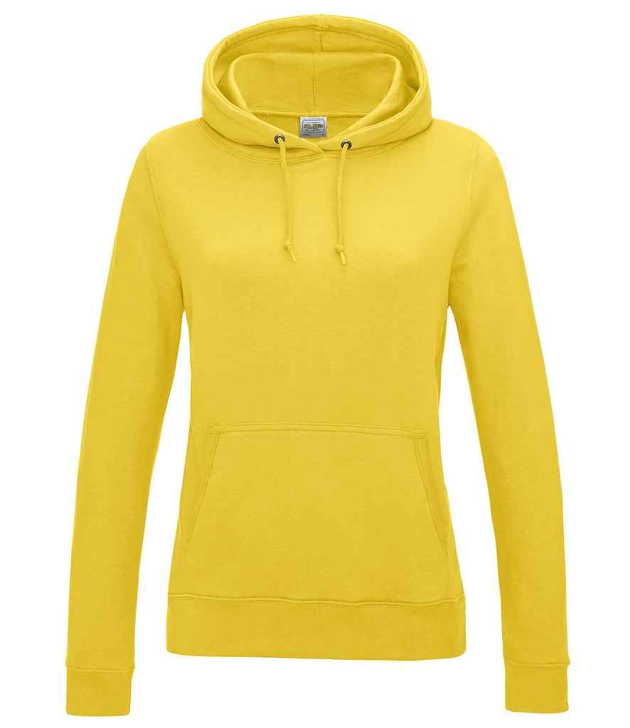 AWDis Ladies College Hoodie in Sun Yellow by Just Hoods — Custom branded clothing by Print Press, featuring premium embroidery produced in our specialist print lab in the UK.