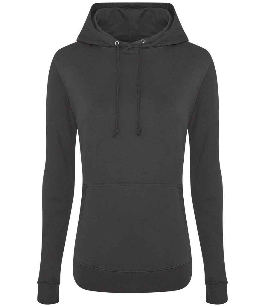 AWDis Ladies College Hoodie in Storm Grey by Just Hoods — Custom branded clothing by Print Press, featuring premium embroidery produced in our specialist print lab in the UK.