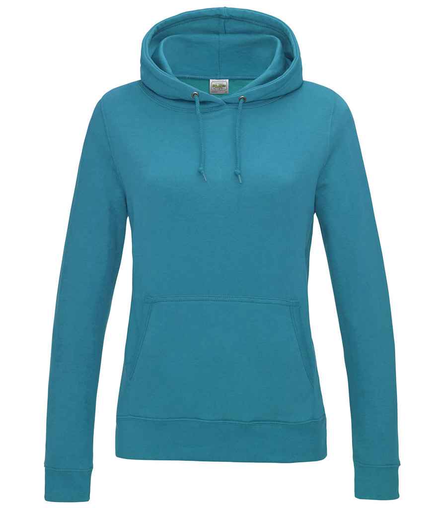AWDis Ladies College Hoodie in Turquoise Surf by Just Hoods — Custom branded clothing by Print Press, featuring premium embroidery produced in our specialist print lab in the UK.