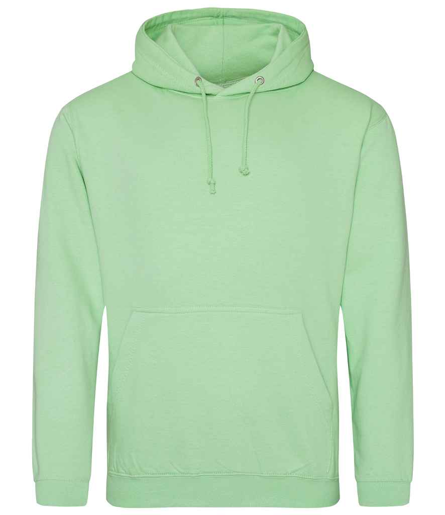 AWDis College Hoodie - (3rd Colours) in Apple Green by Just Hoods — Custom branded clothing by Print Press, featuring premium embroidery produced in our specialist print lab in the UK.