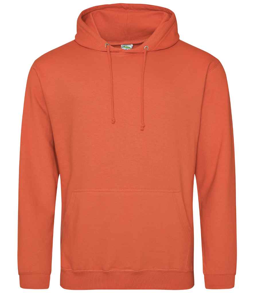 AWDis College Hoodie - (6th Colours) in Burnt Orange by Just Hoods — Custom branded clothing by Print Press, featuring premium embroidery produced in our specialist print lab in the UK.