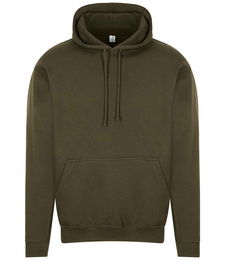 AWDis College Hoodie - (6th Colours) in Combat Green by Just Hoods — Custom branded clothing by Print Press, featuring premium embroidery produced in our specialist print lab in the UK.