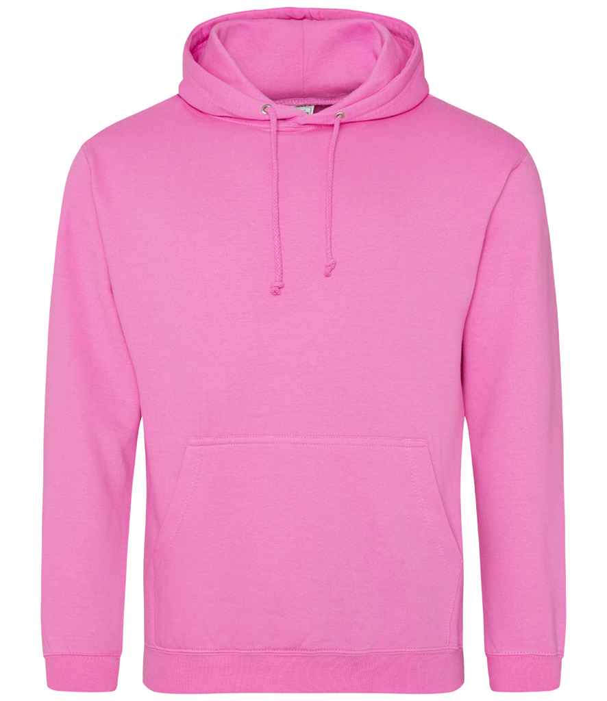 AWDis College Hoodie - (6th Colours) in Candyfloss Pink by Just Hoods — Custom branded clothing by Print Press, featuring premium embroidery produced in our specialist print lab in the UK.