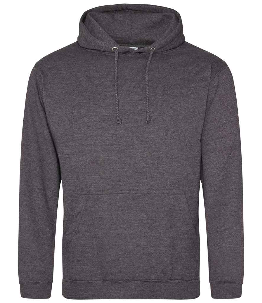 AWDis College Hoodie - (6th Colours) in Charcoal by Just Hoods — Custom branded clothing by Print Press, featuring premium embroidery produced in our specialist print lab in the UK.