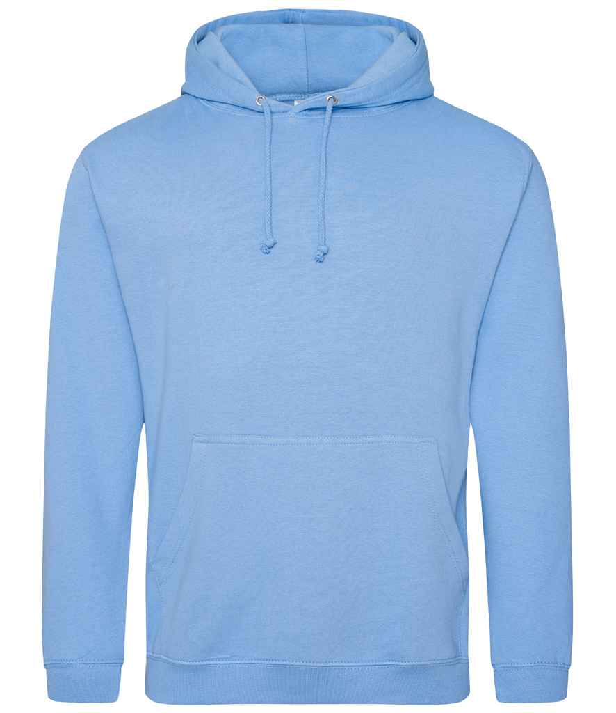 AWDis College Hoodie - (3rd Colours) in Cornflower Blue by Just Hoods — Custom branded clothing by Print Press, featuring premium embroidery produced in our specialist print lab in the UK.