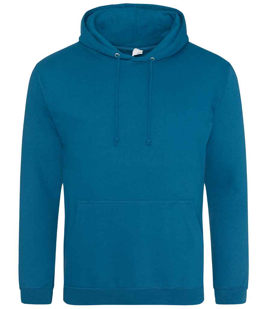 AWDis College Hoodie - (3rd Colours) in Deep Sea Blue by Just Hoods — Custom branded clothing by Print Press, featuring premium embroidery produced in our specialist print lab in the UK.