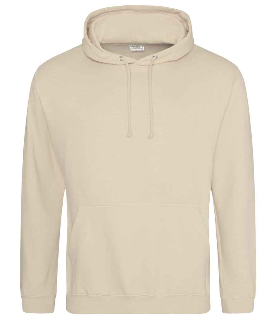 AWDis College Hoodie - (3rd Colours) in Desert Sand by Just Hoods — Custom branded clothing by Print Press, featuring premium embroidery produced in our specialist print lab in the UK.