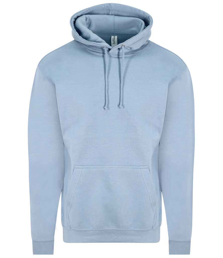 AWDis College Hoodie - (2nd Colours) in Dusty Blue by Just Hoods — Custom branded clothing by Print Press, featuring premium embroidery produced in our specialist print lab in the UK.