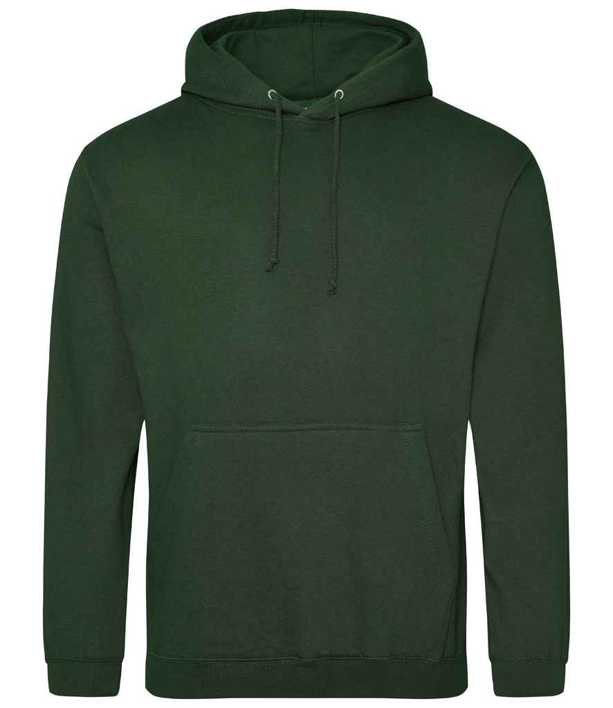 AWDis College Hoodie - (5th Colours) in Forest Green by Just Hoods — Custom branded clothing by Print Press, featuring premium embroidery produced in our specialist print lab in the UK.