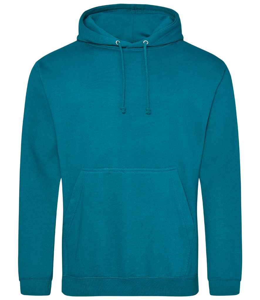 AWDis College Hoodie - (3rd Colours) in Jade by Just Hoods — Custom branded clothing by Print Press, featuring premium embroidery produced in our specialist print lab in the UK.