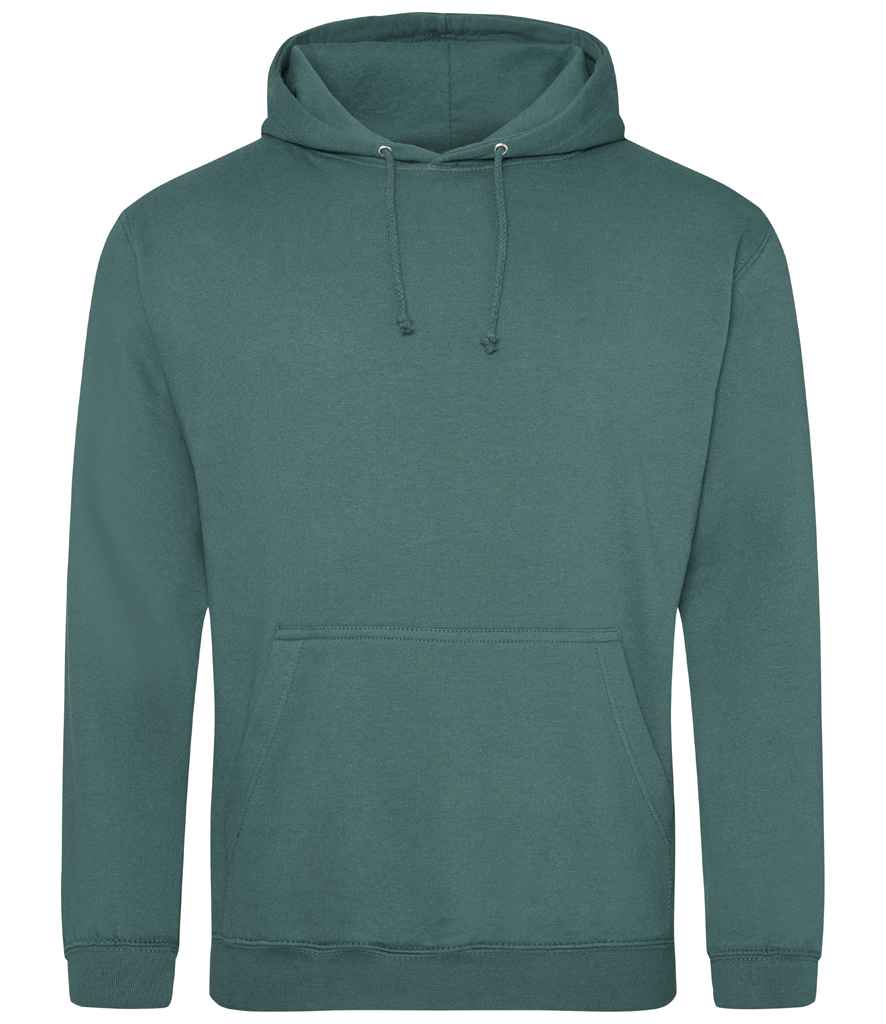 AWDis College Hoodie - (2nd Colours) in Moss Green by Just Hoods — Custom branded clothing by Print Press, featuring premium embroidery produced in our specialist print lab in the UK.