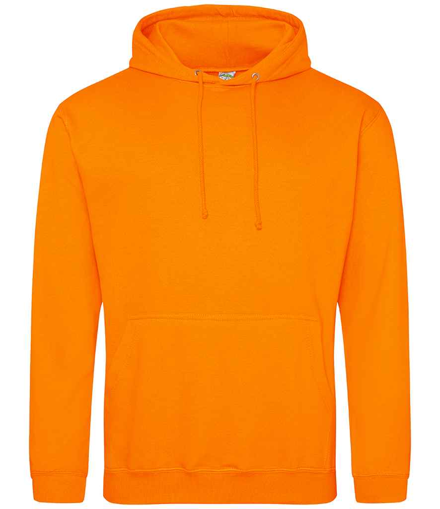 AWDis College Hoodie - (4th Colours) in Orange Crush by Just Hoods — Custom branded clothing by Print Press, featuring premium embroidery produced in our specialist print lab in the UK.