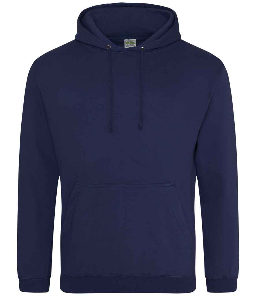 AWDis College Hoodie - (2nd Colours) in Oxford Navy by Just Hoods — Custom branded clothing by Print Press, featuring premium embroidery produced in our specialist print lab in the UK.