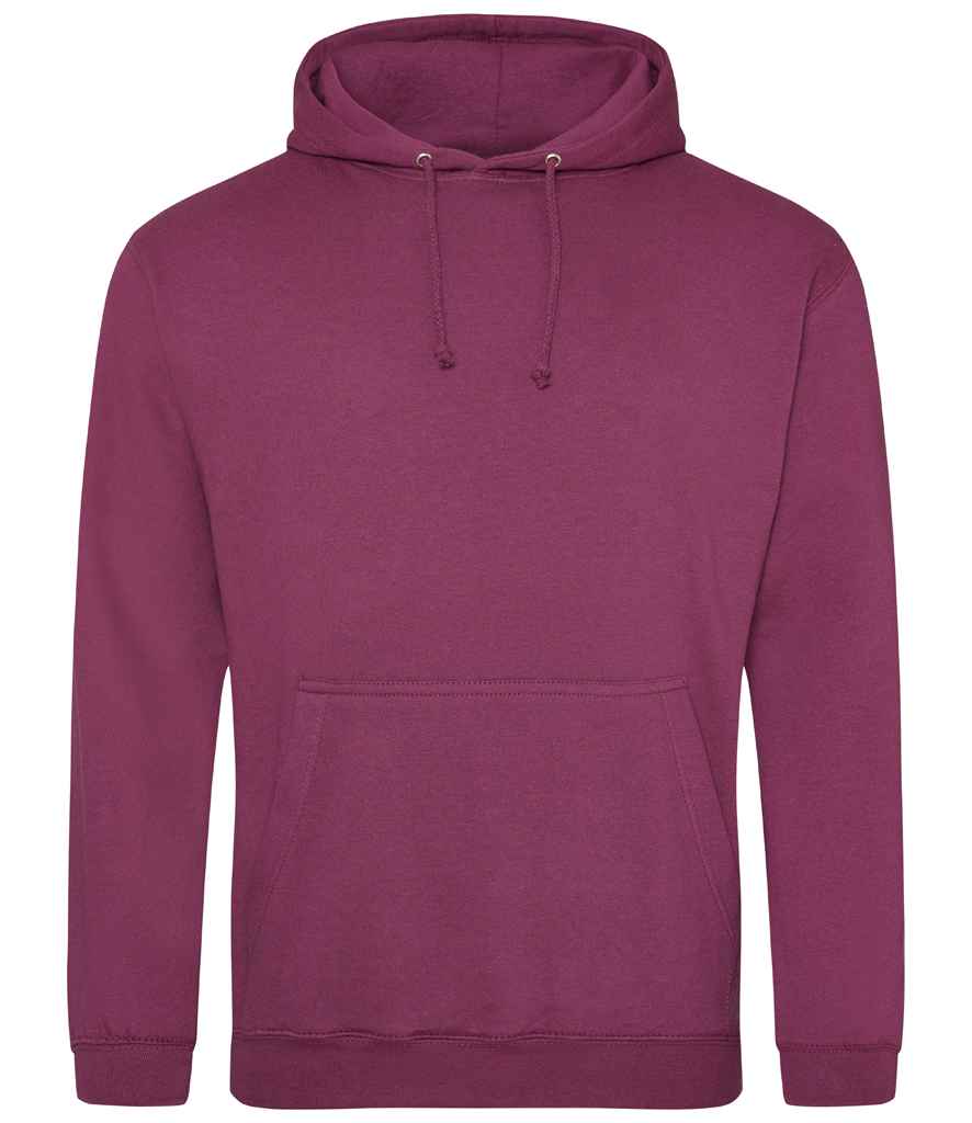 AWDis College Hoodie in Plum by Just Hoods — Custom branded clothing by Print Press, featuring premium embroidery produced in our specialist print lab in the UK.