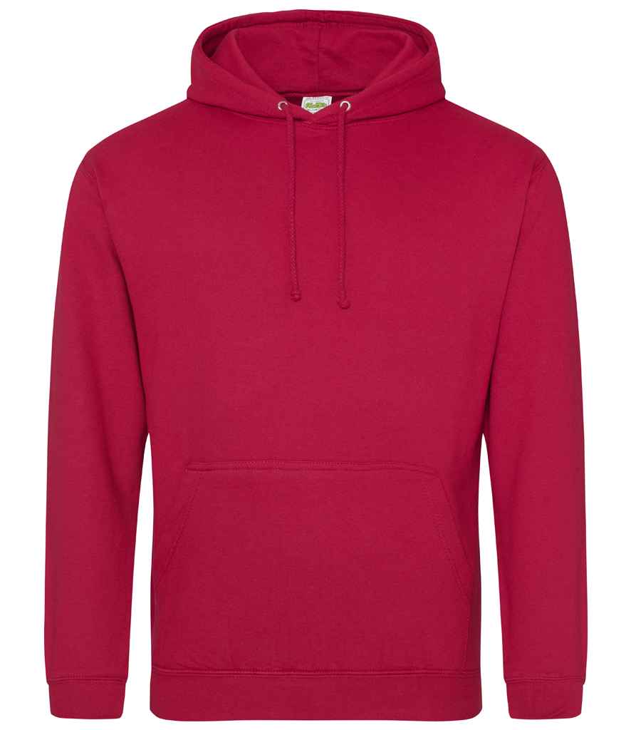AWDis College Hoodie - (4th Colours) in Red Hot Chilli by Just Hoods — Custom branded clothing by Print Press, featuring premium embroidery produced in our specialist print lab in the UK.