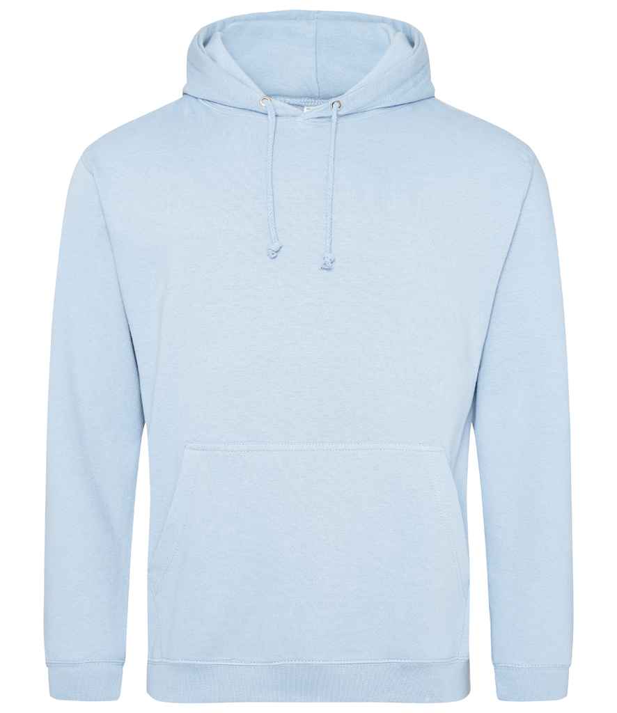 AWDis College Hoodie in Sky Blue by Just Hoods — Custom branded clothing by Print Press, featuring premium embroidery produced in our specialist print lab in the UK.