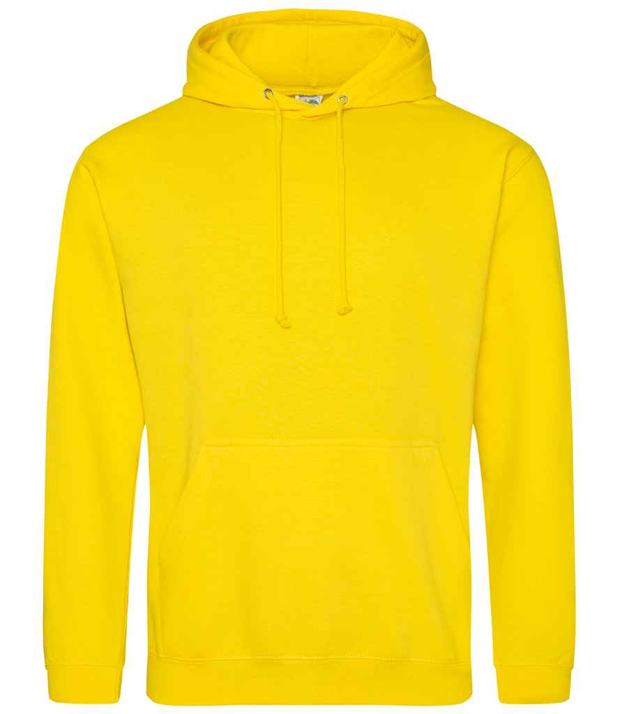 AWDis College Hoodie - (4th Colours) in Sun Yellow by Just Hoods — Custom branded clothing by Print Press, featuring premium embroidery produced in our specialist print lab in the UK.