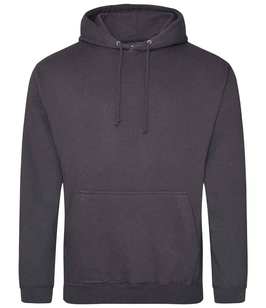 AWDis College Hoodie - (4th Colours) in Storm Grey by Just Hoods — Custom branded clothing by Print Press, featuring premium embroidery produced in our specialist print lab in the UK.
