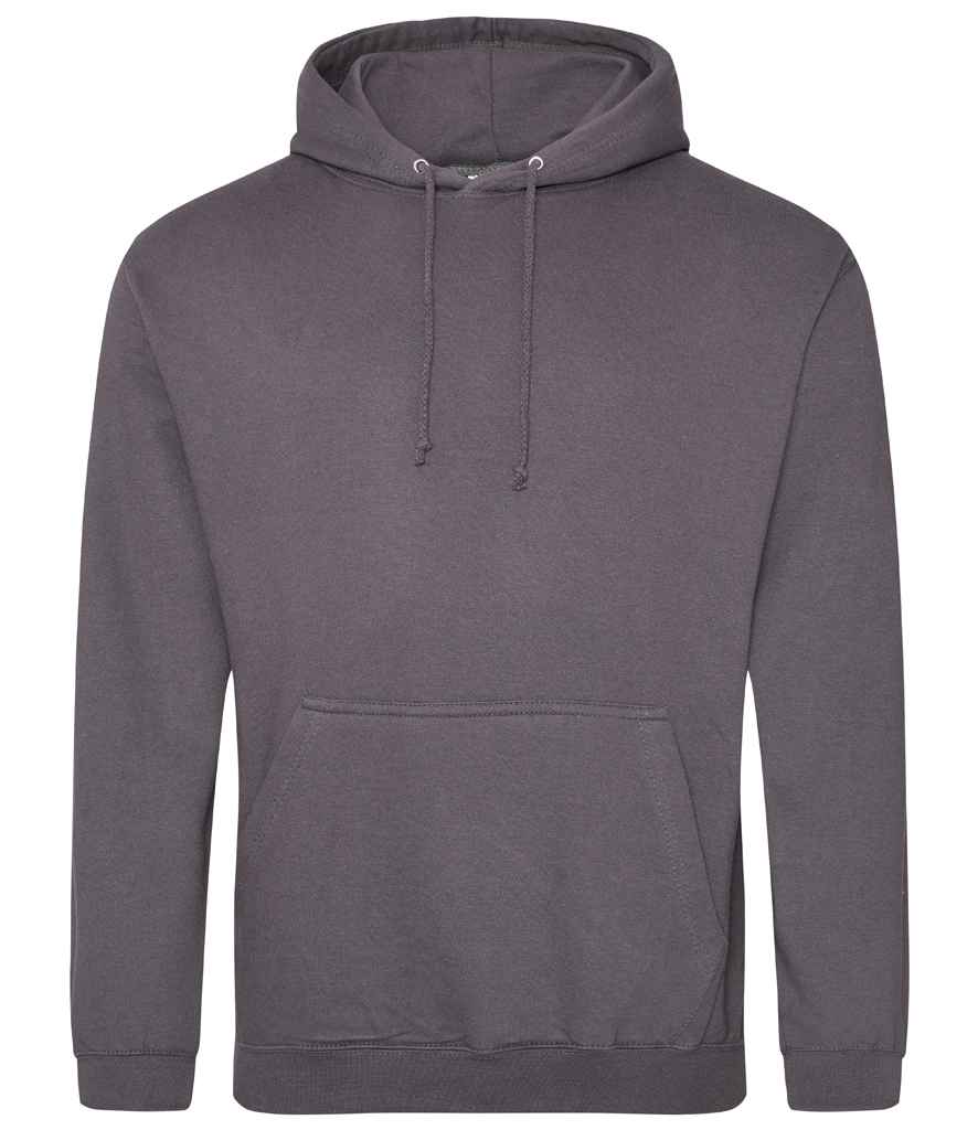 AWDis College Hoodie - (4th Colours) in Steel Grey by Just Hoods — Custom branded clothing by Print Press, featuring premium embroidery produced in our specialist print lab in the UK.