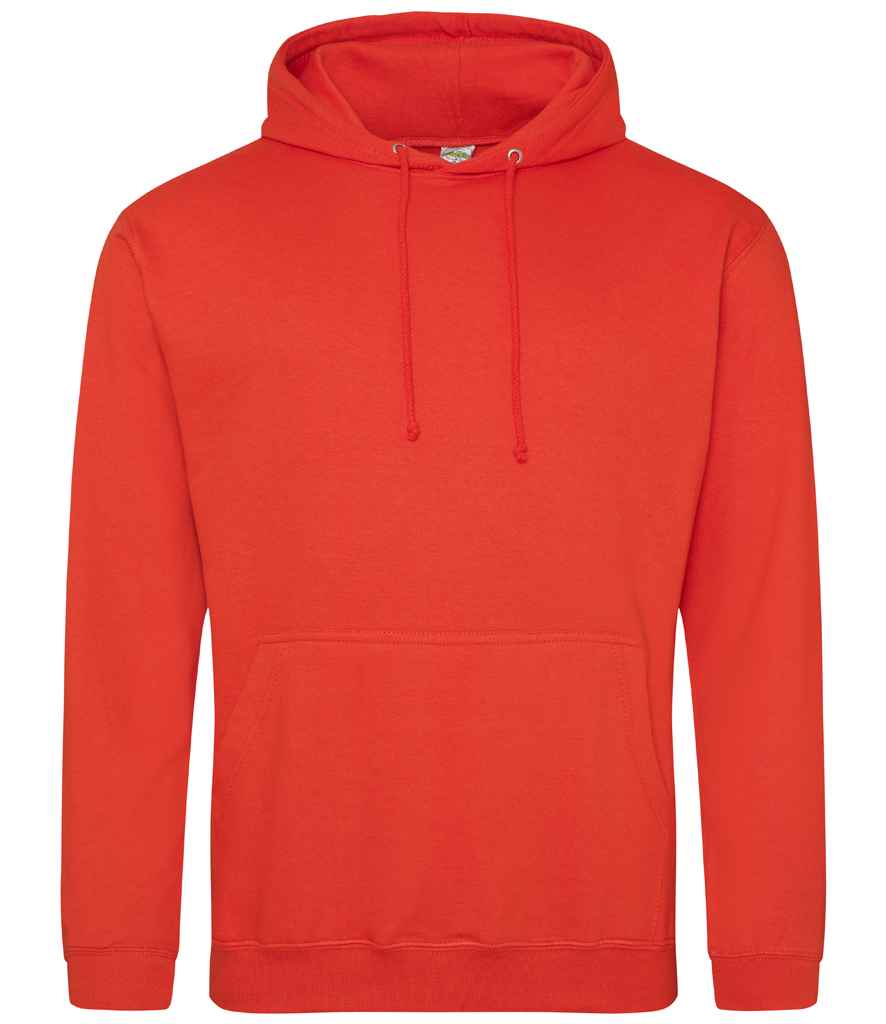AWDis College Hoodie - (4th Colours) in Sunset Orange by Just Hoods — Custom branded clothing by Print Press, featuring premium embroidery produced in our specialist print lab in the UK.