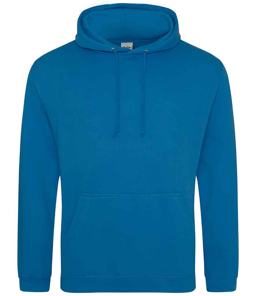 AWDis College Hoodie in Tropical Blue by Just Hoods — Custom branded clothing by Print Press, featuring premium embroidery produced in our specialist print lab in the UK.