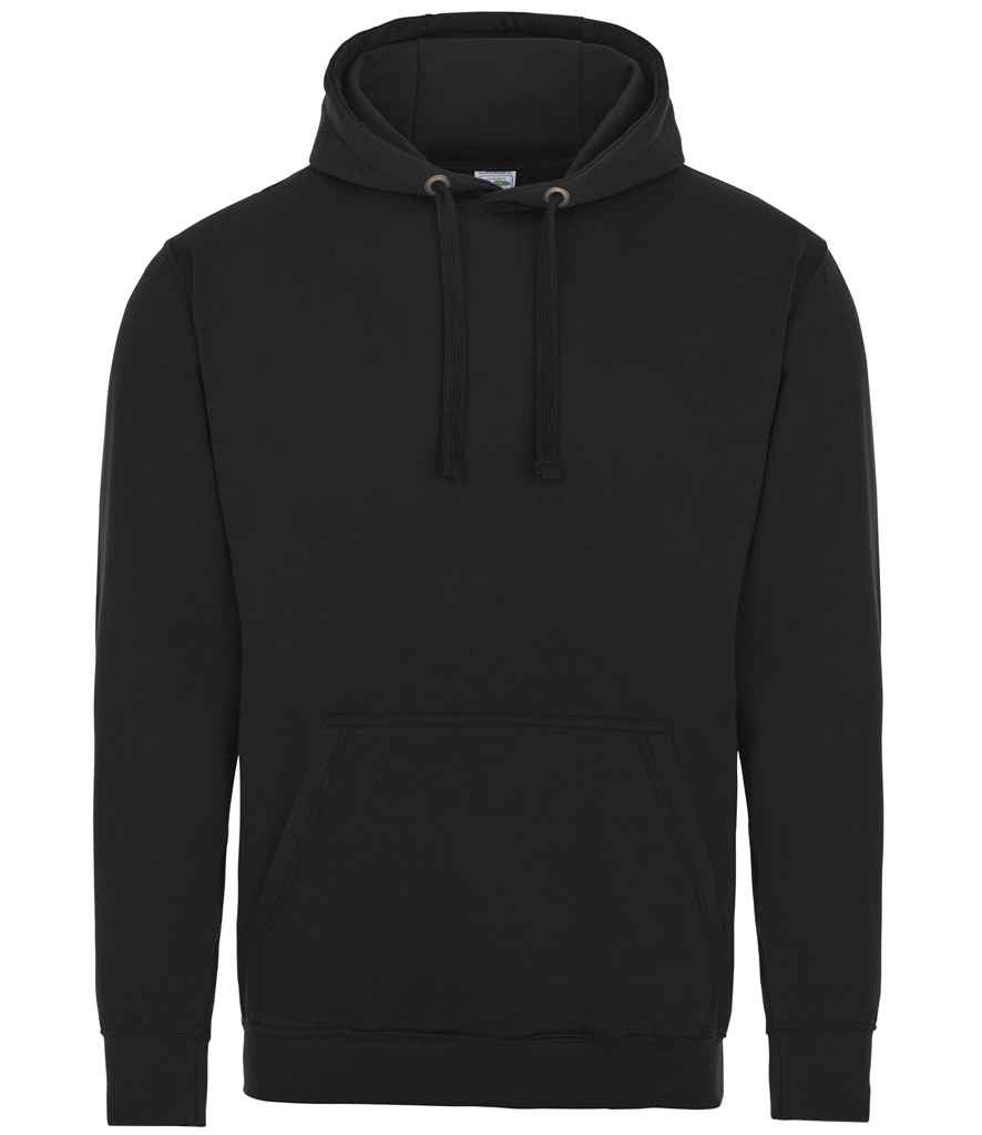 AWDis SupaSoft Hoodie in Supa Black by Just Hoods — Custom branded clothing by Print Press, featuring premium embroidery produced in our specialist print lab in the UK.