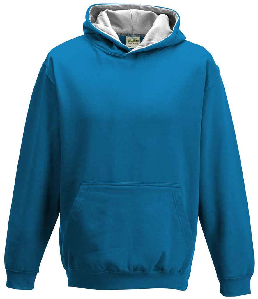 AWDis Kids Varsity Hoodie in by Just Hoods — Custom branded clothing by Print Press, featuring premium embroidery produced in our specialist print lab in the UK.