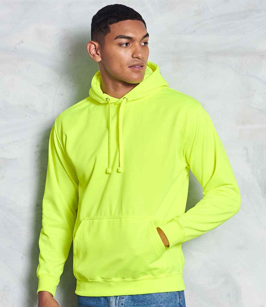 AWDis Electric Hoodie in Electric Yellow by Just Hoods — Custom branded clothing by Print Press, featuring premium embroidery produced in our specialist print lab in the UK.