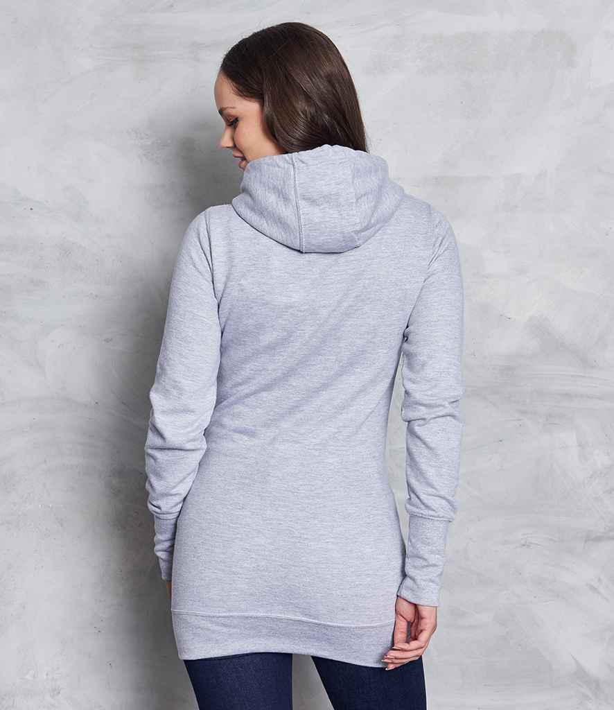 AWDis Ladies Longline Hoodie in by Just Hoods — Custom branded clothing by Print Press, featuring premium embroidery produced in our specialist print lab in the UK.