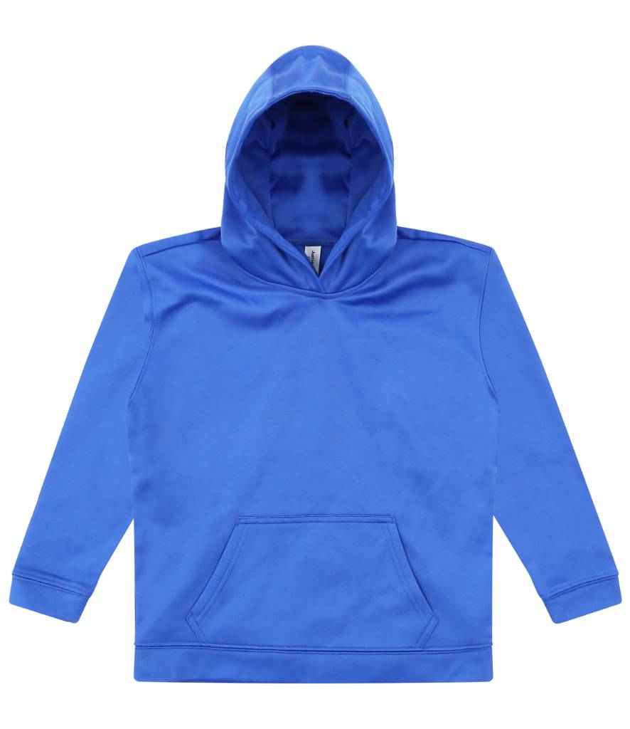 AWDis Kids Sports Polyester Hoodie in by Just Hoods — Custom branded clothing by Print Press, featuring premium embroidery produced in our specialist print lab in the UK.