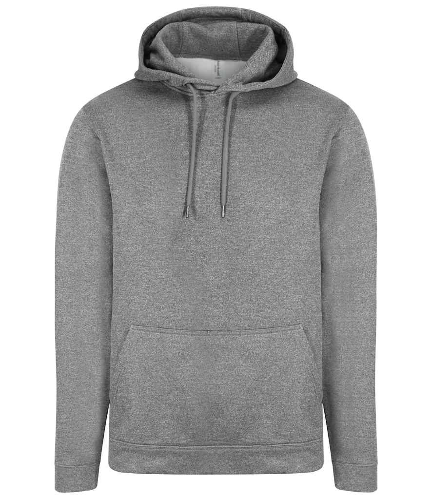 AWDis Sports Polyester Hoodie in Grey Melange by Just Hoods — Custom branded clothing by Print Press, featuring premium embroidery produced in our specialist print lab in the UK.