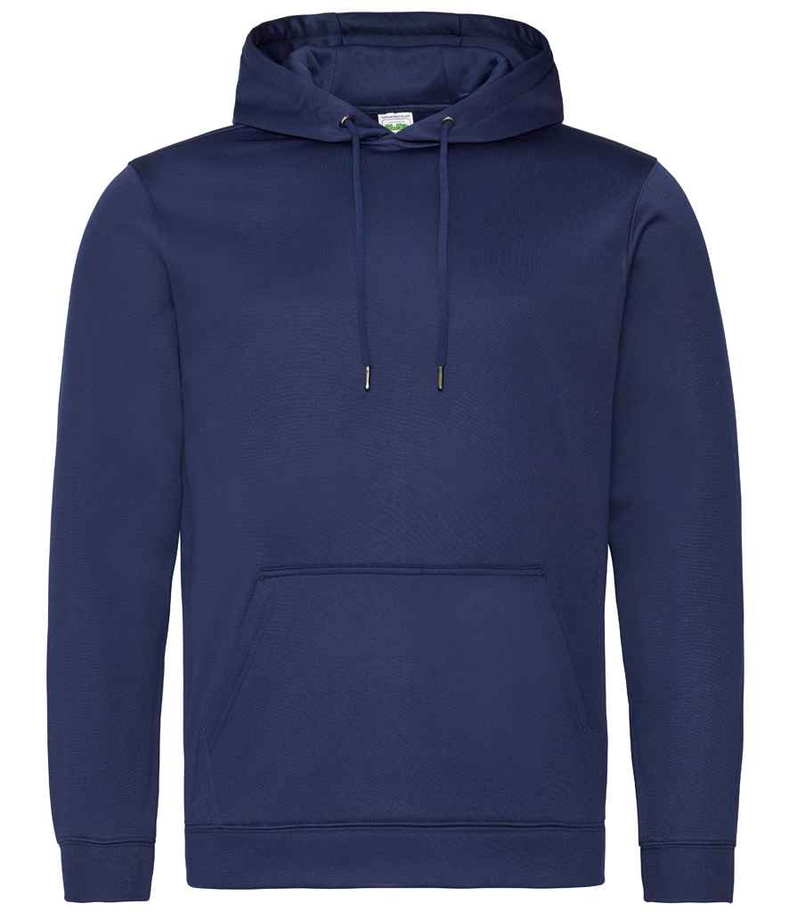 AWDis Sports Polyester Hoodie in Oxford Navy by Just Hoods — Custom branded clothing by Print Press, featuring premium embroidery produced in our specialist print lab in the UK.
